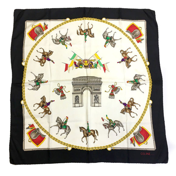 Celine Tops - Celine Arc De Triomphe Multicolor Silk #77623C56